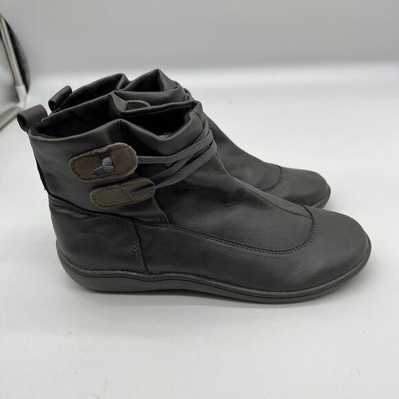 Women Ankle Boots Low Heel Slip on Comfortable Booties Gray Size 9.5US / 41CN - Picture 2 of 13